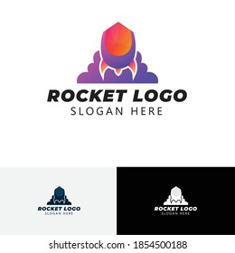 Rocket mouse logo design template for any related business