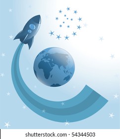 Rocket moving around the Earth