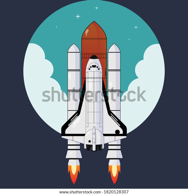Rocket Nasa Space shuttle.\
Wallpaper with the rocket. Elements of this image furnished by\
NASA