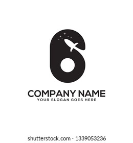 Rocket Negative space logo with letter G 