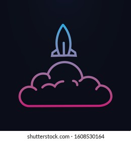 Rocket nolan icon. Simple thin line, outline vector of space icons for ui and ux, website or mobile application
