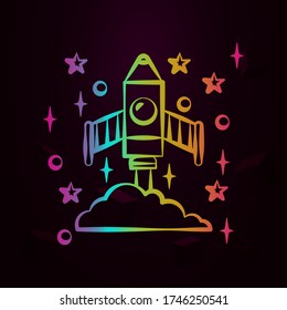 Rocket nolan icon Simple thin line, outline vector of space icons for ui and ux, website or mobile application