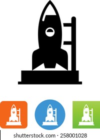 Rocket On A Launch Pad Icon