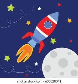 Rocket on space