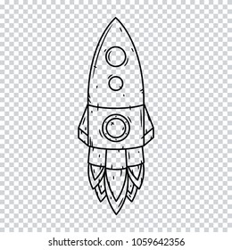 Rocket on a transparent background