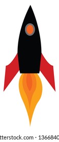 Rocket for outer space vector or color illustration