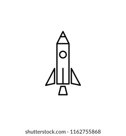 Rocket outline icon. Simple vector for UI and UX, website or mobile application