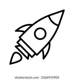 Rocket-Umriss-Vektorsymbol