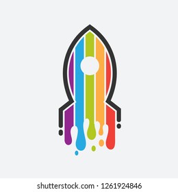 Rocket Paint Vector