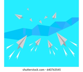 rocket paper concept for business target