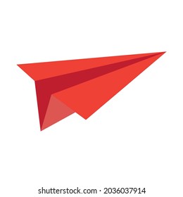 Rocket paper plane vector illustration on white background