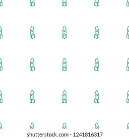 rocket pattern repeat seamless on white background. Editable outline rocket icons from innovations collection.  icon for web and mobile.