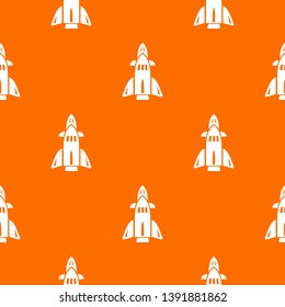 Rocket pattern vector orange for any web design best