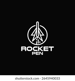 ROCKET PEN IDEA LOGO DESIGN VECTOR.eps