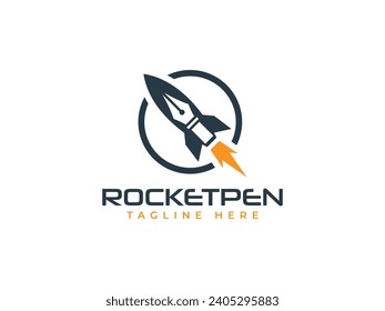 Logo eines Raketenträgers, Vektorgrafik, Logo-Vorlage