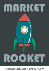 Rocket Picture vector illustration for your T shirt or your Drawing book