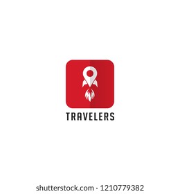 Rocket Pin vector for brand or identity
