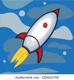 rocket plane flying into space

