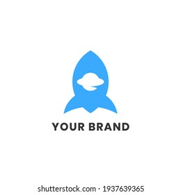 Rocket Planet Logo Abstract Unique Simple alphabet letter Unique logo for business and company. Creative lettering and corporate identity. Branding design