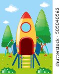 Rocket playstation in park illustration