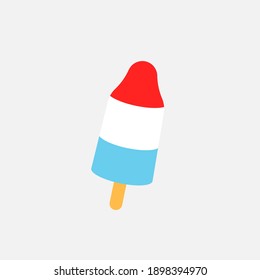 Rocket popsicle icon. 4th July clipart image isolated on white background.