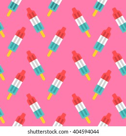 Rocket Popsicle Seamless Pattern Background