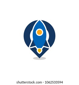 Rocket Position Logo Icon Design