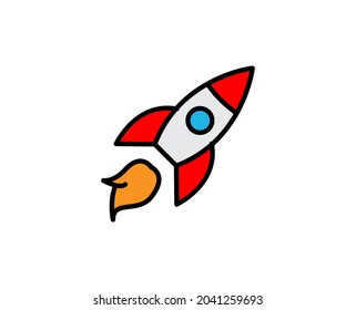 Rocket premium line icon. Simple high quality pictogram. Modern outline style icons. Stroke vector illustration on a white background. 
