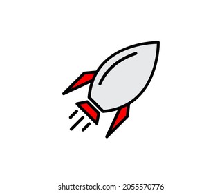 Rocket premium line icon. Simple high quality pictogram. Modern outline style icons. Stroke vector illustration on a white background. 