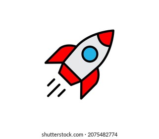 Rocket premium line icon. Simple high quality pictogram. Modern outline style icons. Stroke vector illustration on a white background. 