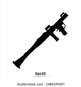Rocket propelled grenade launcher icon. Vector Illustration