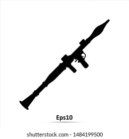 Rocket propelled grenade launcher icon. Vector Illustration