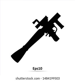 Rocket propelled grenade launcher icon. Vector Illustration