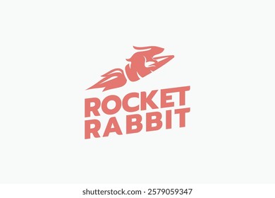 rocket rabbit logo with a rabbit riding a flying carrot