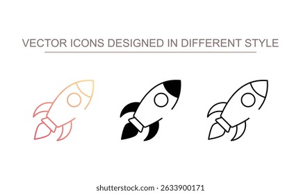Rocket Ready design ícone com fundo branco ilustração stock