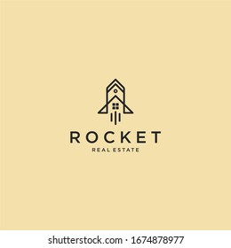 ROCKET real estate logo vector template