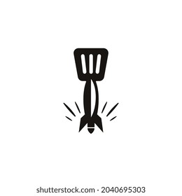 Rocket, Restaurant-Logo-Vorlage Design, Vektorgrafik