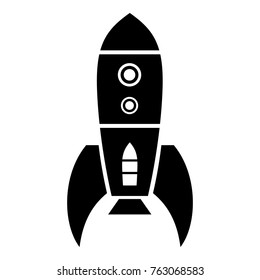 Rocket retro icon. Simple illustration of rocket retro vector icon for web