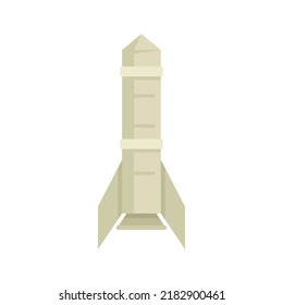 Rocket satellite icon. Flat illustration of rocket satellite vector icon isolated on white background
