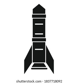 Rocket satellite icon. Simple illustration of rocket satellite vector icon for web design isolated on white background