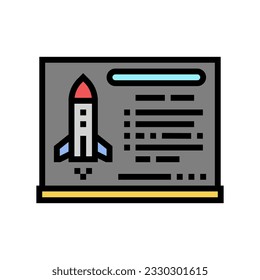 rocket science aeronautical engineer color icon vector. rocket science aeronautical engineer sign. isolated symbol illustration