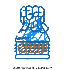 rocket science aeronautical engineer doodle icon sketch vector. rocket science aeronautical engineer sign. isolated symbol illustration