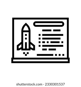 rocket science aeronautical engineer line icon vector. rocket science aeronautical engineer sign. isolated contour symbol black illustration