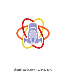Rocket Science Atom Logo Icon Design