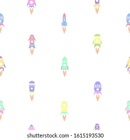 rocket seamless pattern background icon.