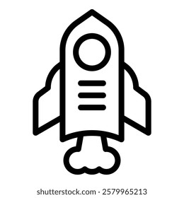 Rocket search engine icon. Outline Rocket search engine vector icon for web design isolated on white background