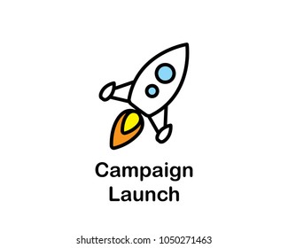 rocket search engine optimization cartoon design illustration.cartoon design style, designed for web and app