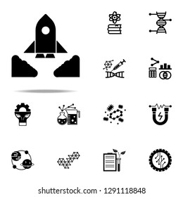 rocket, seo icon. Genetics and bioenginnering icons universal set for web and mobile