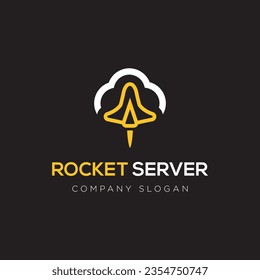 Rocket Server hosting company logo design