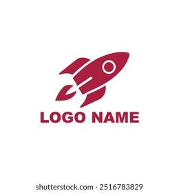 Logotipo de la forma del cohete Plantilla y logotipo colorido de la compañía
